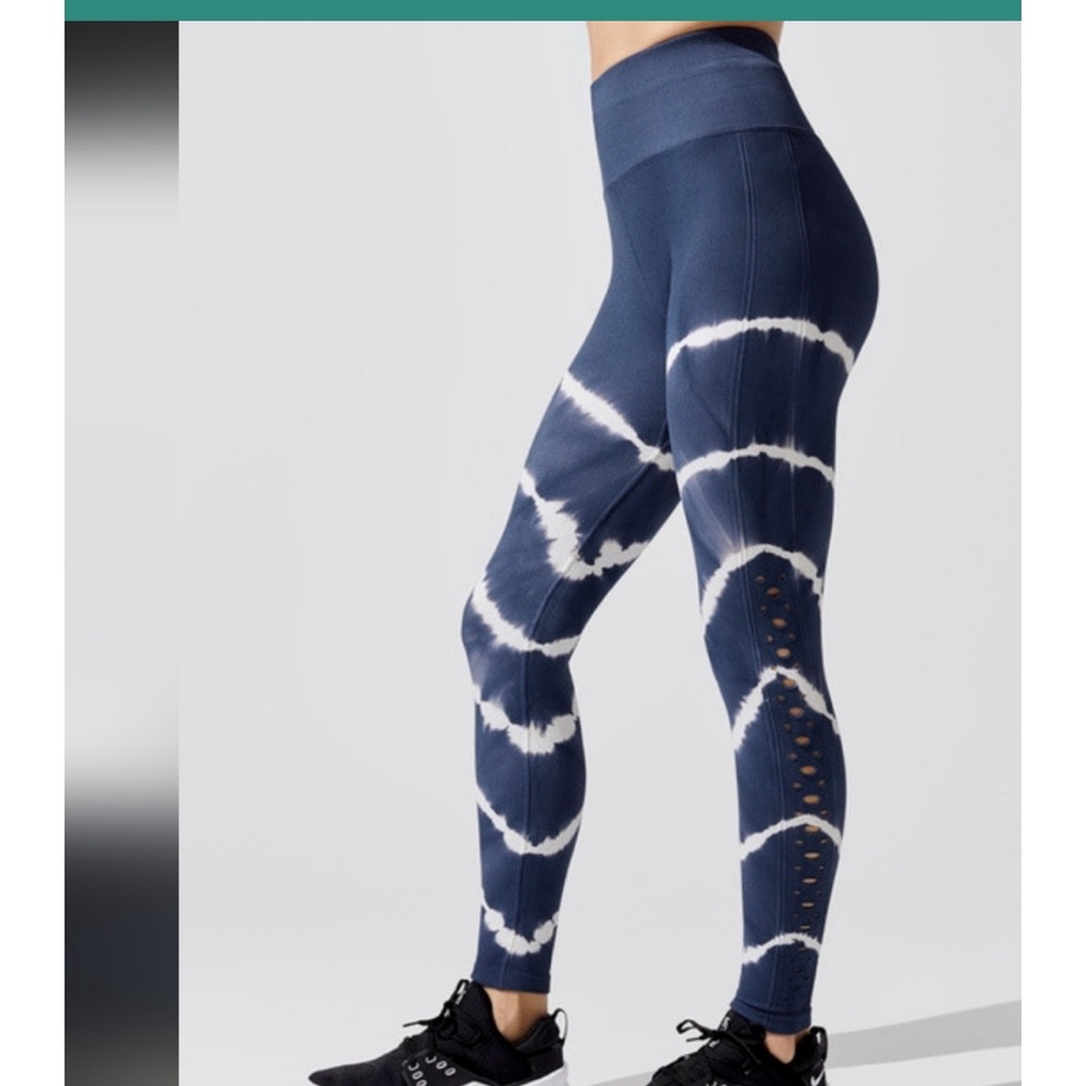 Spiritual Gangster Navy Shibori Tie Dye Self Love Leggings size M/L